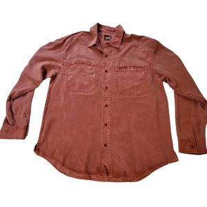 Weekendz off Tencel long sleeve button-down cinnamon shirt M